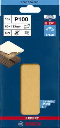 <!-- language missing --> Bosch C470 P100 砂紙 80×133 毫米。